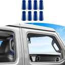 RT-TCZ for Wrangler JL A B Pillar Grab Handles Cover Trim Blue for Jeep Wrangler JL JLU Gladiator JT 4 Door 2018-2023 Blue Interior Accessories (Blue)