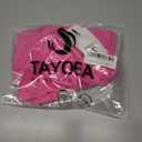 TAYOEA Crop Tops Workout for Women Yoga Short Sleeve Shirts Seamless V-Neck Gym T Shirts with Built in Pads (Pink, XS)