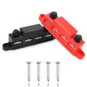 FEITON Power Distribution Block, 12V 300A Bus Bar, 3/8" Studs Terminal Strip, 12-48V Heavy Duty Terminal Block, Positive & Negative Junction Block with Cover, RV Car Marine Automotive Battery Busbar