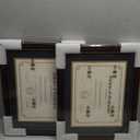 GraduatePro 8.5x11 Diploma Frame with Black Over Gold Mat or Display 11x14 Document Without Mat, CPA License Frame, UV Protection Acrylic, Mahogany with Gold Beads, Pack of 2