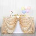 ShinyBeauty Sequin Tablecloth Rectangle 50x80-Inch Light Gold Table Cloths for Parties Seamless Table Cover Overlay Glitter Fabric Tablecloth Champagne Gold Sequence Tablecloth for Wedding/Birthday