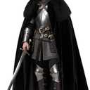 Joukavor Viking Fur Cloak Medieval Fur Cape Men for Halloween