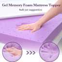 SINWEEK 2 Inch Gel Memory Foam Mattress Topper with Cooling Cover Ventilated Soft Mattress Pad, Bed Topper, CertiPUR-US Certified, Twin Size