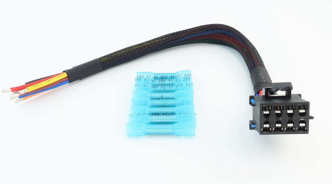 AC Heater Climate Fan Speed Control Replacement Plug Connector Wire Harness Pigtail 8pin for Silverado 1500 2500 3500, 96-99 Chevy Tahoe, 15306189, PT1346