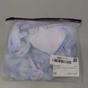 COZYEASE Girls' 3 Piece Set Floral Print Bikini Swimsuit with Drawstring Beach Skirt Cute Ruched Bathing Suit (8 Years, Blue Graphic White)