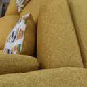 Signature Design by Ashley Keerwick Scandinavian 2-in-1 Sofa Sleeper with Folding Gel Memory Foam Mattress and 4 Pillows, Queen, Yellow