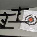KNINE OUTDOORS Shooting Target Stand for Outdoors, Durable Paper Target Holder with Stable Adjustable Base for Paper Shooting Targets Cardboard Silhouette, H Shape, USPSA/IPSC, IDPA Practice, 2 Pack, 16" x 12"