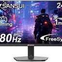 SANSUI 24 Inch Gaming Monitor 180Hz, DP 1.4 & HDMI 2.0 Ports High Refresh Rate Computer Monitor, Racing FPS RTS Modes, 1ms Response Time 110% sRGB (ES-G24F4, HDMI Cable Included)