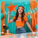 Sinload 45 Pcs 3D Glitter Star Decorations Back to School Work Stars Centerpiece 3 Sizes Standing Hanging Decor for School Centerpiece Starry Movie Night Themed Party Decor(Birthday,Multicolor)