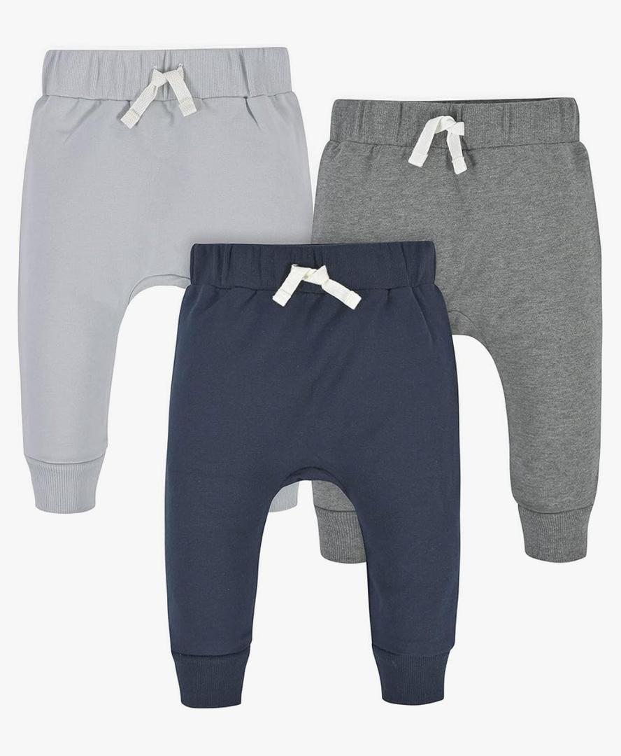 Gerber Baby-Boys Toddler 3-Pack Jogger Pants, 3T