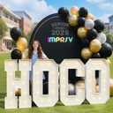 HOCO Letters for Homecoming Decorations, 4FT HOCO Light Up Letters for Party Decor, Large Marquee Letters Sign Homecoming Proposal Back to School Party Backdrop Supplies, 48 x 96 inches