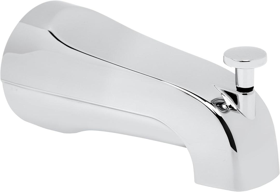 American Standard 8888026.002 Bath Slip-On Diverter Tub Spout, 4 in, Polished Chrome