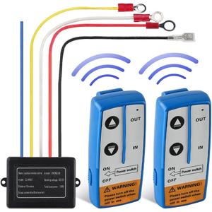 WATERWICH 2pcs Wireless Winch Remote Control Kit 12V Recovery Switch Universal for Truck Jeep ATV SUV