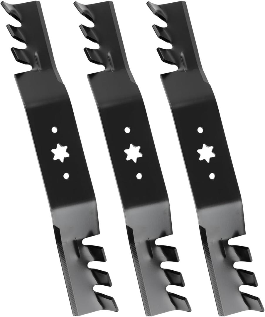 942-04053C Mulching Blades Compatible with 50'' Cub Cad et Deck, 942-04053X Mower Blades Fit for Cub Cad et, T roy Bilt, MTD RZT 50 LT LTX 1050, Replace for 742-04053 742-04053A Toro 112-0316,3 Pack