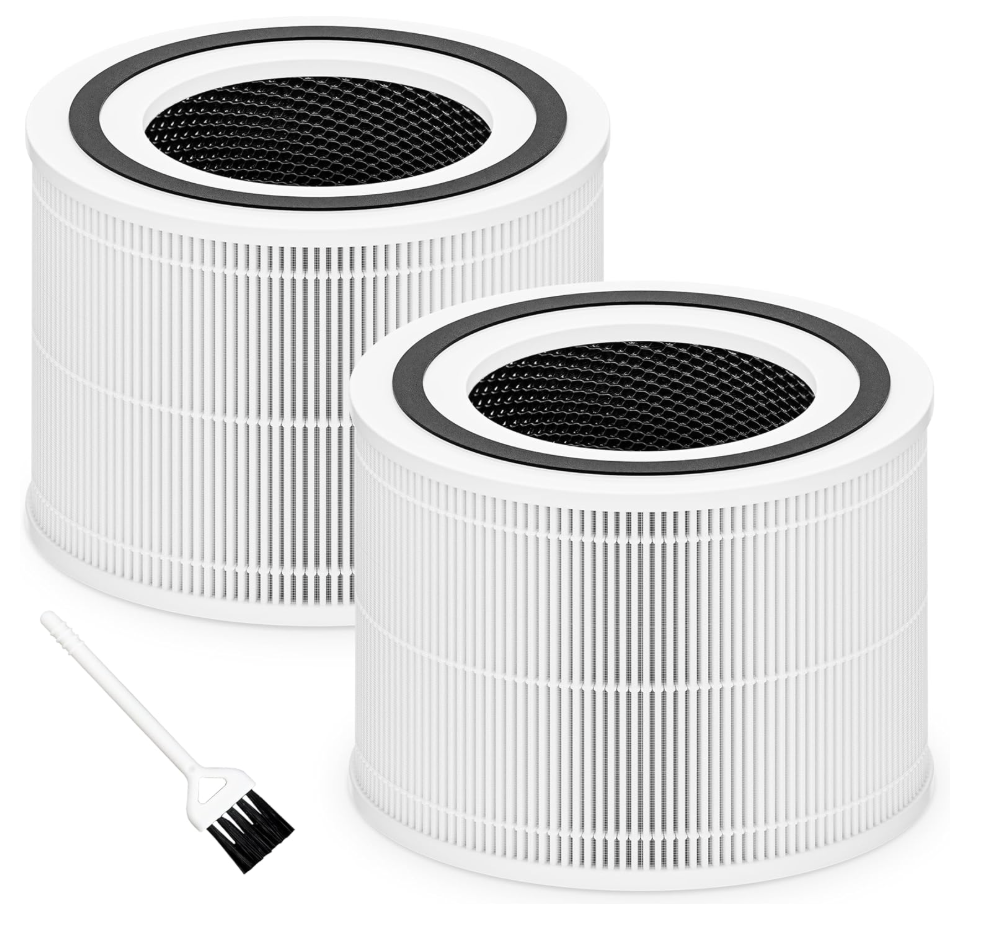 Core 300 Replacement Filter for LEVOIT Core 300 Core 300S Core 300P Core 300SP Air Purifier, 3in1 High Efficiency and Activated Carbon, Compared to Part # Core 300RF, 2 Pack, White
