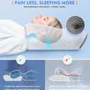 Osteo Cervical Pillow for Neck Pain Relief, Hollow Design Odorless Memory Foam Pillows with Cooling Case, Adjustable Orthopedic Bed Pillow for Sleeping, Support for Side Back Sleepers, Queen