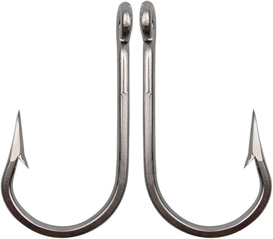 Fishing Hooks Big Game Tuna Hooks 10pcs Extra Strong Stainless Steel Forged Hooks Saltwater Fishing Tackle