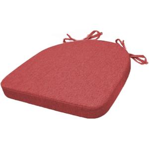 Outdoor Chair Cushions Set of 3 ,Patio Seat Cushion 17"x16"x2",U-Shaped Dining Chair Cushion 17 by 16 Inch,Water Resistant,Fade-Resistant Chair Pads for Kitchen Garden Furniture(Dark Red)