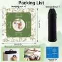 HWZ Mahjong Mat with 4 Professional Tile Mixers & Storage Bag, 31.5x31.5 Inch, 3.5mm Thick Waterproof Noise-Reducing Game Mat for American Mahjong, Cards More, Olive Green