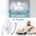 Commercial Cool 16 inch Wall Fan with Remote, White (CCFWR16W)
