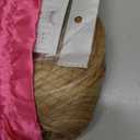 Platinum Blonde Highlight Ombre Light Brown Wig Long Wavy Layererd Wigs with Curtain Bangs for White Black Women,Synthetic Blonde Highlight Layered Wig for Daily Party Use 24Inch