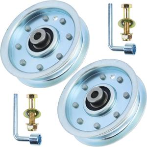 GELASKA 2 Pack 756-0627B Idler Pulley Replaces MTD 756-0627D Idler Pulley, MTD 756-0627 Flat Idler Pulley, 756 0627B, 756-0365, 956-0365 for Cub Cadet Lt1045, Lt1018, Lt1046, Lt1500, I1046 Tractors