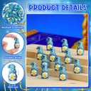 50 Pcs Hanukkah Mini Gnomes Figures Tiny Gnomes Figurines for Hanukkah Decorations Gifts Hexagram Elf Little Statue to Hide and Seek Chanukah Menorah Star Jewish Gifts Tiered Tray Decor