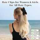 2 Pcs White Black Cute Claw Clips, Fancy Metal Cute Hair Bows for Women Girl Satin, Cashew Christmas Bow Claw Clips Cute Non-Slip, Christmas Flat Large Butterfly Bow Hair Clips for Women Styling