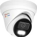 Anpviz 4K PoE IP Camera Outdoor, 8MP Smart Dual Light Turret Camera, Human/Vehicle Detection, 2.8mm Lens Wide Angle, Full Metal Housing, Built-in Mic, 120dB WDR, IP67, No Adapter, IPC-D3083WD-S (White)
