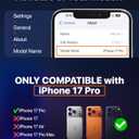 TORU for iPhone 17 Pro Wallet Case with Card Holder, Hidden ID Credit Card Slot Flip Kickstand, Slim Fit Shockproof Heavy Duty Phone Cover with Strap - Black