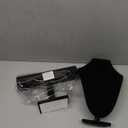 Juvale 2-Piece Black Velvet Jewelry Display Set, T-Bar Stand and Mannequin Bust for Necklaces, Bracelets, Bangles, Chains, Anklets, Earring Holder for Retail Shops, Boutiques