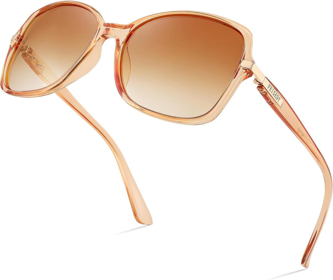FEISEDY Womens Polarized Sunglasses, Trendy Elegant Colored Frame for Ladies, UV400 Protection B2760
