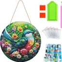 Liccyy (No Need Frame Hanging 5D Diamond Art Painting Kit for Adults Beginner, DIY Gem Bead Art on Wooden Plaque Full Drill Paint by Number Pendant with Tools for Home Garden Decor, Bird