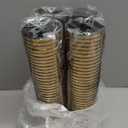 supernal 100pcs Black Plastic Cups 10oz Gold Rimmed Elegant Black Party Cups Heavy Duty Fancy Wedding Drinking Tumblers Plastic Cup for Valentine's Day and Party