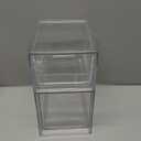 STORi Audrey Stackable Clear Bin Plastic Organizer Drawers | 2 Piece Set | Organize Cosmetics and Beauty Supplies on a Vanity | Made in USA (4.5" and 6.75" Tall Set)