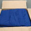 Qucover Oversized King Bedspread 132x 120, Alaska King Bedspread, 3 Piece Soft Microfiber Lightweight Extra Wide Oversized King Quilts Set, Vintage Persian Pattern, with Pillow Shams, Navy