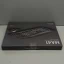 Ergonomic Wireless Keyboard and Mouse Combo, 30dB Quiet Full Size Keyboard Set with Wave Keys & Soft Palm Rest, Dual-System Switch for Windows/Mac, Ideal for Business Teams Home OfficeSablute (Black)