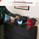 Vtopmart 4 Pack Hat Organizer Holder for Baseball Caps Storage, Clear Hats Display Stand Holds Up to 28 Caps for Closet, Dresser