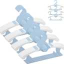 Baby Nursery Closet Hangers, Non-Slip Laundry Infant Pant Hangers for Newborn Clothes - JSF20pcs Adjustable Children Coat Hanger for Girl Boy Toddler Kids Child (20PACK, Blue)