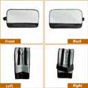 BLIRITEL Small Tool Bag, Heavy Duty Tool Pouch Zipper Bag with Dual Compartments, Multipurpose Tool Bag Organizer for Storage Tools & Crafts, 12x7 Inches (Gray)