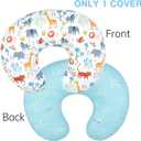 Winmany Baby Nursing Pillow Cover Newborn Removable Breastfeeding Pillowcover Cute Pattern Girls Boys Nursing Pillowcase for Breast and Bottole Feeding