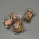 6 Pcs 3D Bear Cake Toppers Bear Cake Decorations Baby Shower Party Favors Home Ornaments for Baby Shower Birthday Party Cake Supplies Boys Girl Gifts(Pink)
