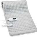 Electric Heating Pads,Heating Pad for Back,Shoulder,Hot Pad for Neck and Arms,Abdomen,Moist Heated Pad for Legs and Knee,Auto Shut Off(Silver, 33''×17'')