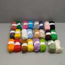 Timgle 24 Pcs Crochet Yarn for Beginners 2100 Yards Cotton for Crocheting and Knitting Soft 24x50g in Total Cotton Nylon Blend Easy Yarn for Knitting Crochet Crafts Project (24 Colors)