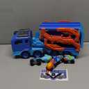 Toddler Car Truck Toys for Kids Boys Ages 3-5, 10-in-1 Foldable Carrier Space Truck Toys with Lights & Sounds and 9 Race Cars, Birthday Gift for 3 4 5 6 7 8 Years Old Boys Girls