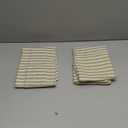 jinchan Striped Kitchen Curtains and Valance Set 24 Inch Tier Curtains Ticking Stripe Linen Small Drapes Pinstripe for Cafe Living Room Bathroom Farmhouse 2 Pieces Set Rod Pocket Sage Green (26"W x 24"L (Pack of 2))