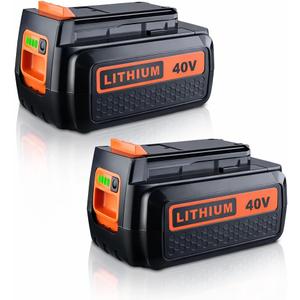 Upgraded 4.0Ah 40V Max LBXR36 Battery Replacement for Black and Decker 40v Lithium Battery LBXR36 LBX1540 LBX2040 LBX2540 LBXR2036 LCS1240 High Capacity Compatible with Black+Decker 40V Tools (2 PCS)