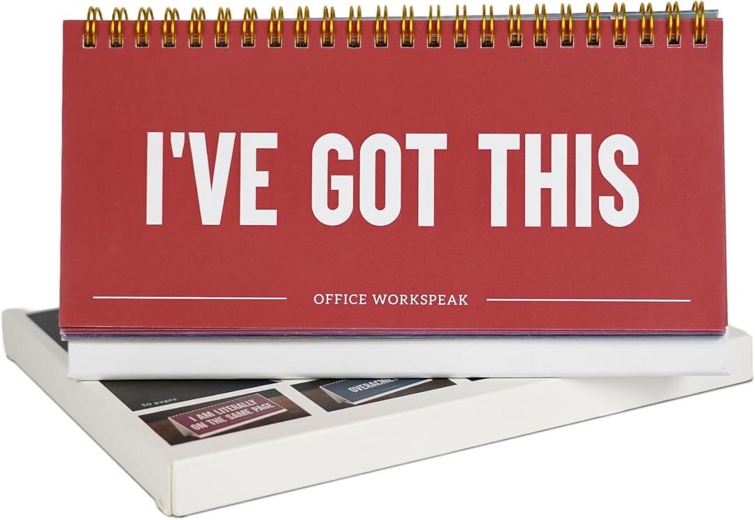 YOBRO Funny Office Desk Signs, Fun Desktop 50 Flip Book Desk Decor, Office Gag Gift for Coworkers, Work Desk Accessories and Office Morale Booster