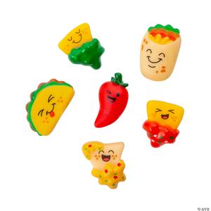 Fun Express Mini Spicy Food Characters (Pack of 24) - Assorted Vinyl Figures for Kids - Perfect for Kid's Parties, Themed Events, and Birthday Celebrations