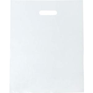 100 Clear Plastic Merchandise Bags With Handles 9"x12" 1.25Mil Thick Glossy Retail Shopping Bag for Small Business, Boutique, Clothing, Trade Show, and Gifts